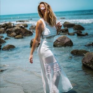 Sheer White Maxi Dress